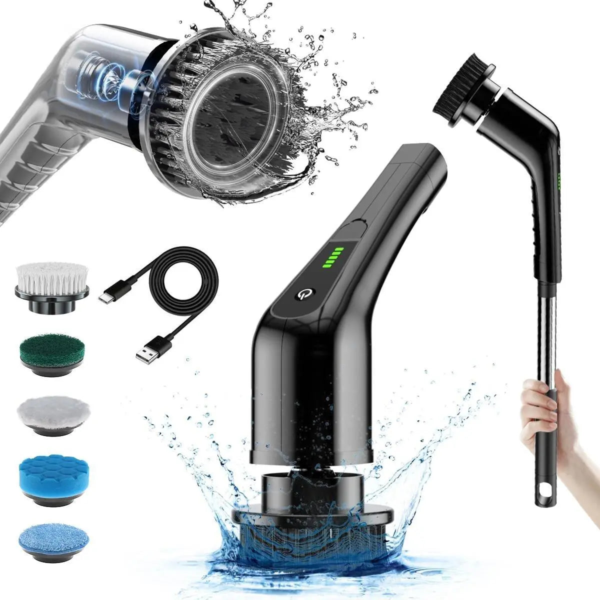 PowerClean™ – Brosse Électrique Sans Fil Multifonction (Nettoyage Ultra Rapide)