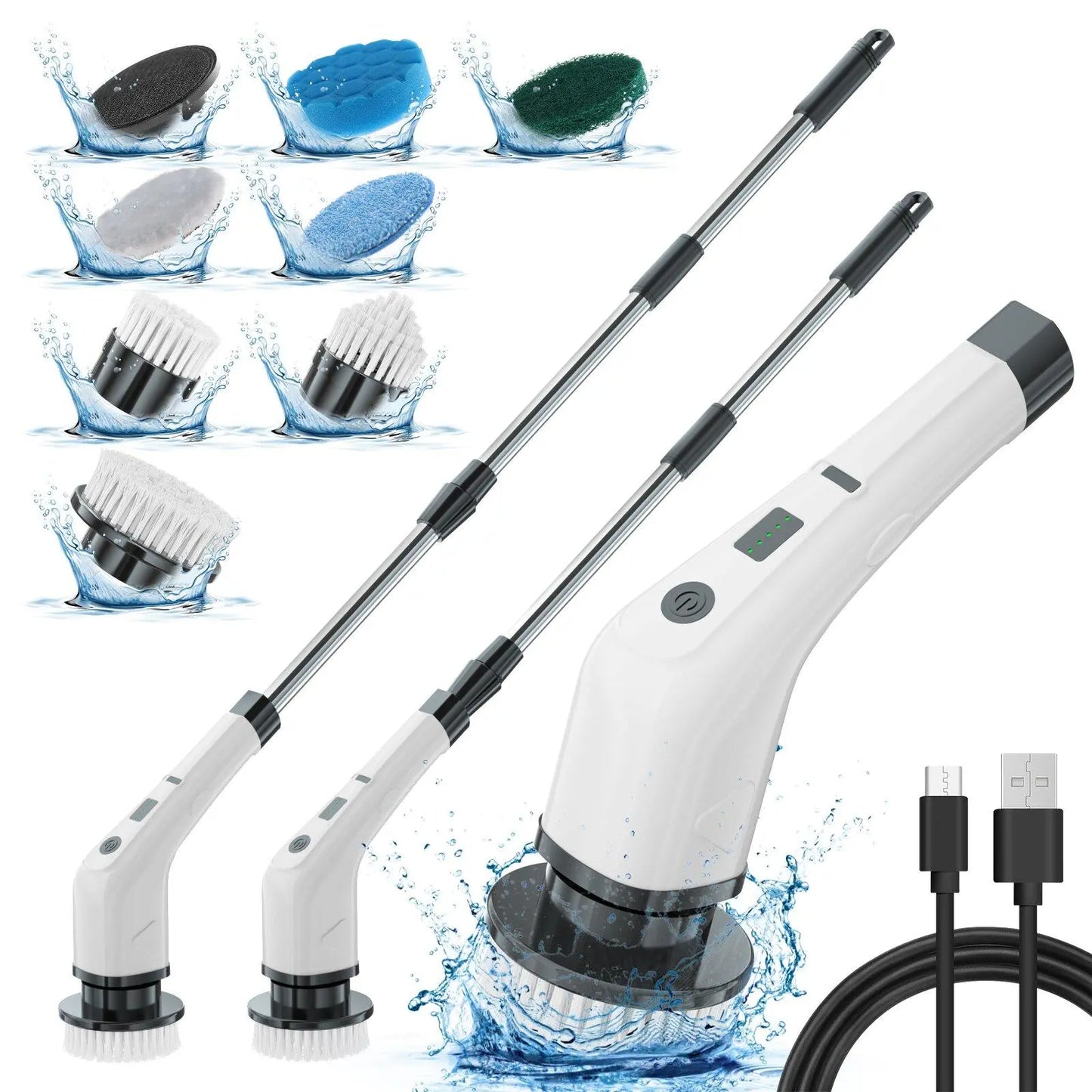 PowerClean™ – Brosse Électrique Sans Fil Multifonction (Nettoyage Ultra Rapide)