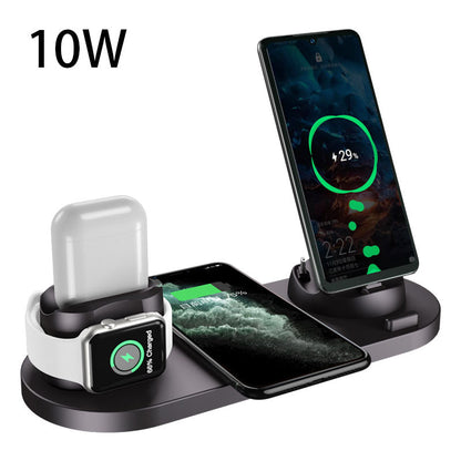Station de Charge Sans Fil 6 en 1 – Chargeur Rapide pour iPhone, Montre & Plus