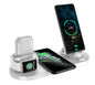 Station de Charge Sans Fil 6 en 1 – Chargeur Rapide pour iPhone, Montre & Plus