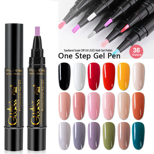 3 In 1 Nail Glue Pen  One-step Glue Phototherapy Plastic Nail Magnet Pen French Water Ripple Cat Eye Strong Magnet Pen DIY Manicure Tool Pen